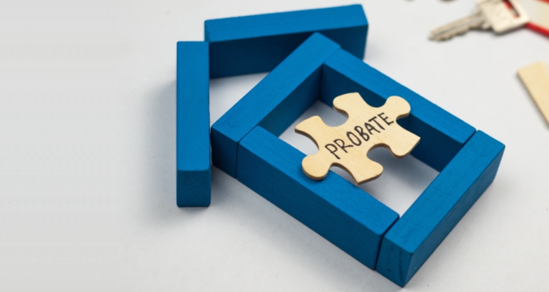 Lawyer working with the building blocks of probate